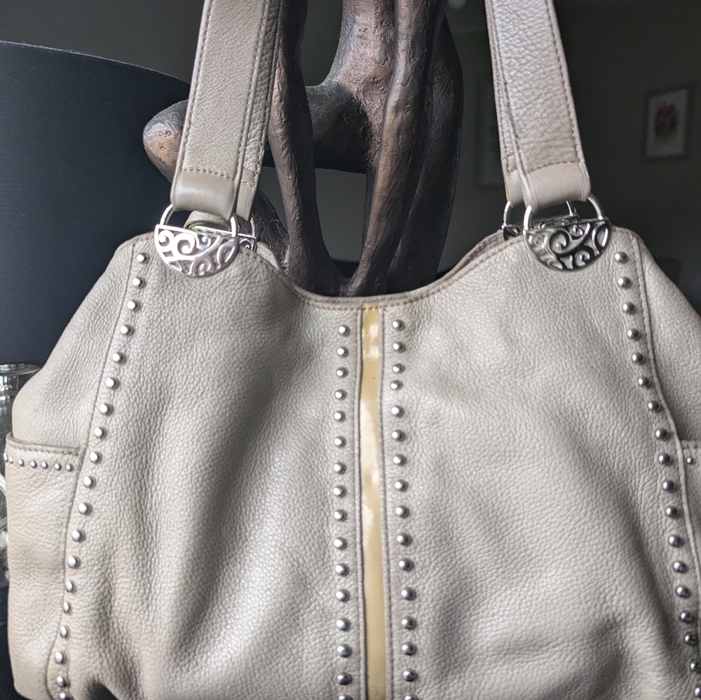 Brighton Beige Studded leather purse